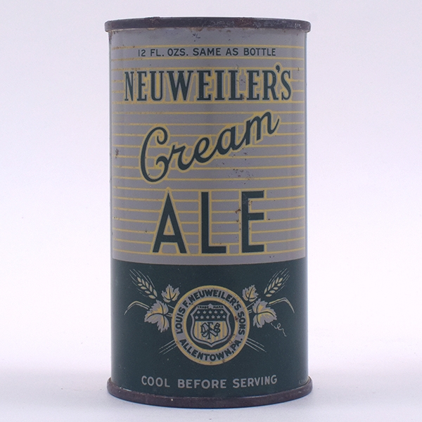 Neuweilers Ale Opening Instruction Flat Top GRAY RARE 102-32