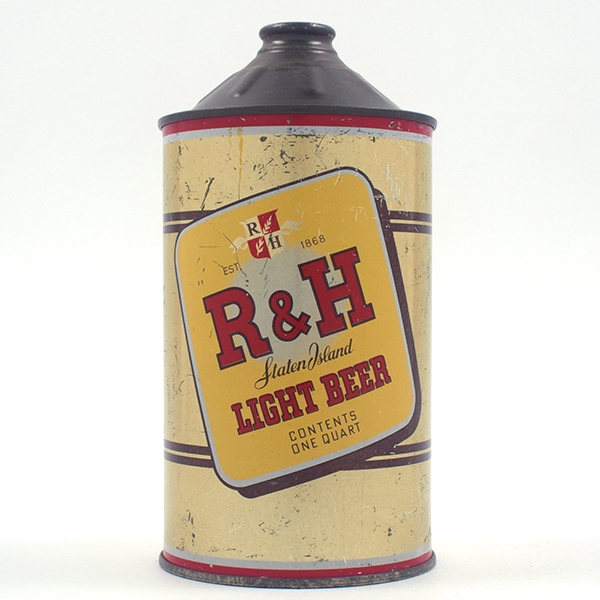 R and H Beer Quart Cone Top RARE 218-3