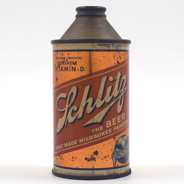 Schlitz Vitamin D Beer Cone Top 183-26