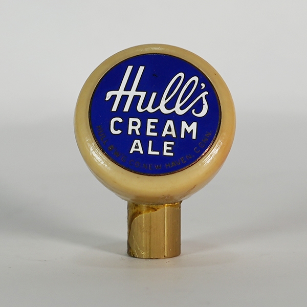 Hulls Cream Ale White Bakelite Torpedo Tap Knob