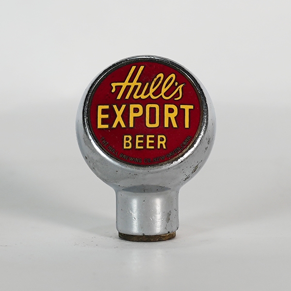 Hulls Export Beer Red Chrome Ball Tap Knob