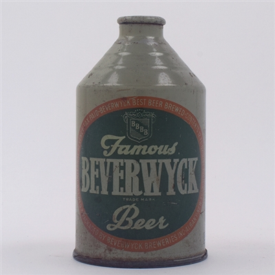 Beverwyck Beer GRAY Crowntainer Cone Top RARE 192-10