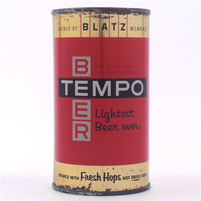 Blatz Tempo Beer Flat Top METALLIC 138-29