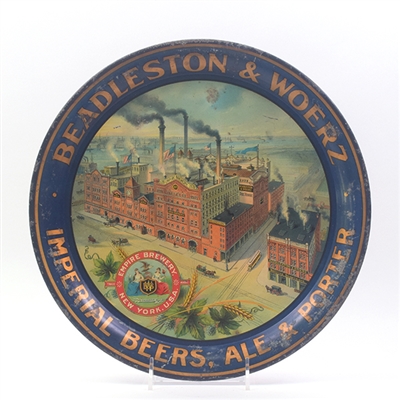 Beadelston and Woerz Pre-Prohibition Factory Scene Tray RARE