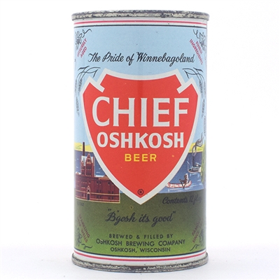 Chief Oshkosh Beer Flat Top PRIDE OF WINNEBAGOLAND 49-28 MINTY