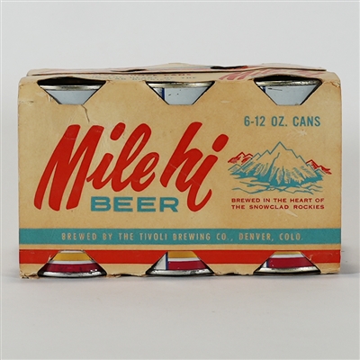 Mile Hi Beer Six Pack 12oz Cans MINTY