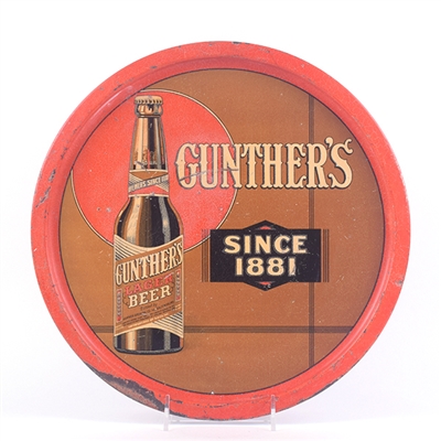 Gunthers Beer 1930s Serving Tray