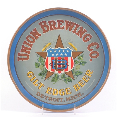Union Brewing Gilt Edge Beer Pre-Prohibition Tray DETROIT