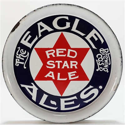 Eagle Red Star Ale Porcelain Pre-prohibition Tray TOUGH