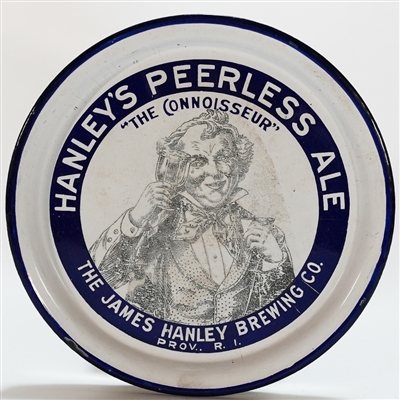 Hanleys Peerless Ale The Connoisseur Porcelain Tray