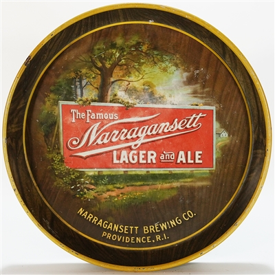 Narragansett Lager Ale Advertising Tray RARE