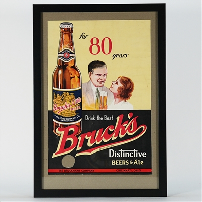 Brucks Drink Best distinctive Beers Ale 80 Years Sign TOUGH