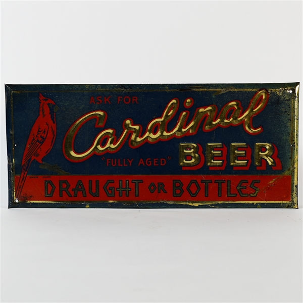 Cardinal Fully Aged Beer Draught Bottles Debossed TOC RARE