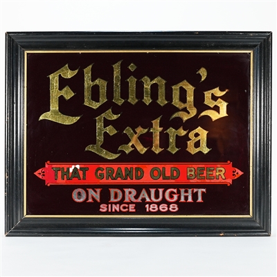 Eblings Extra Grand Old Beer On Draught ROG Sign SCARCE