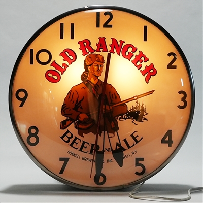 Old Ranger Beer Ale Illuminated Clock