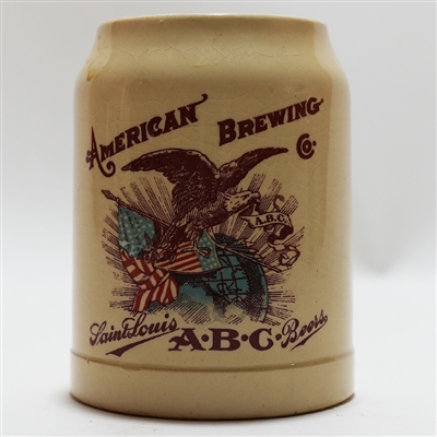 American Brewing Eagle Flag World Pre-prohibition Mug
