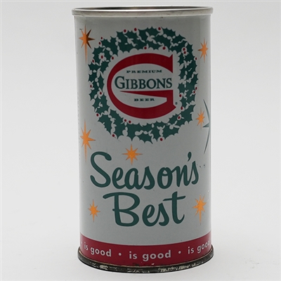 Gibbons Seasons Best CHRISTMAS Zip Top Can SHARP 68-18
