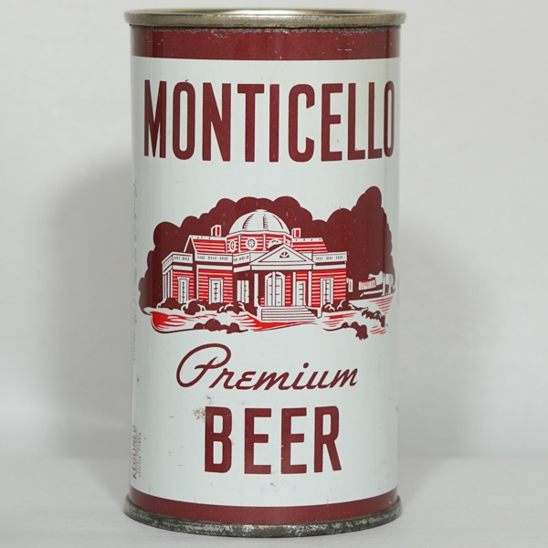 Monticello Premium Beer Flat Top 100-25