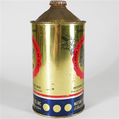 Gold Seal Beer Quart Cone Top 