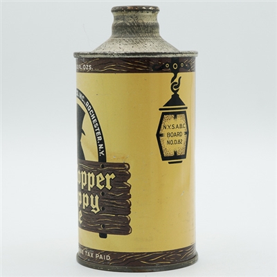 Old Topper Snappy Ale Cone Top WHITE TEXT 178-6