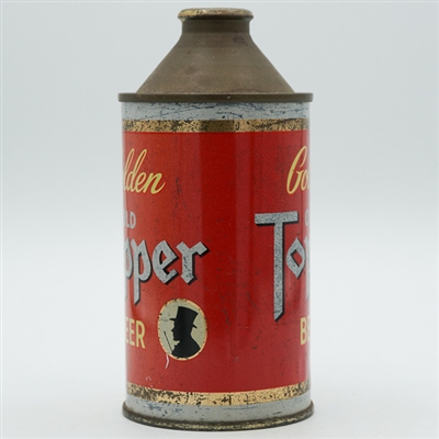 Old Topper Golden Beer Cone Top SCARCE 178-10