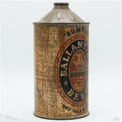 Ballantines Light Export BEER Bumper Quart Cone Top BLACK DOT #1