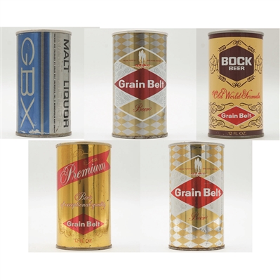 Grain Belt Beer Pull Tab LOT OF FIVE 
