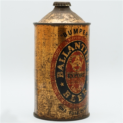 Ballantines Light Export BEER Bumper Quart Cone Top WORLDS FAIR 202-13