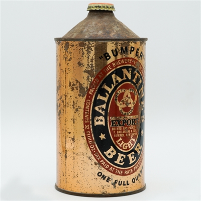 Ballantines Light Export BEER Bumper Quart Cone Top 100TH ANNIVERSARY 202-14