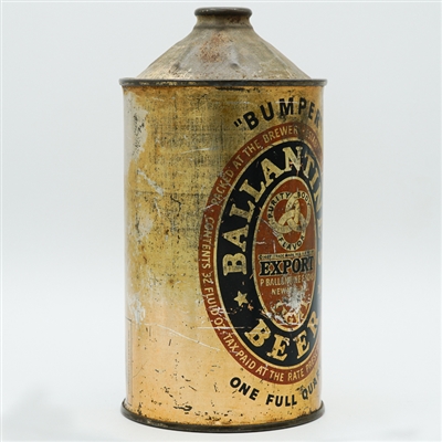 Ballantines Light Export BEER Bumper Quart Cone Top HANDY WAY TO ORDER