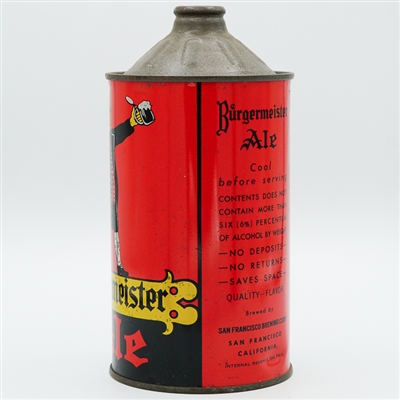 Burgermeister Ale Quart Cone Top SCARCE VARTN 204-17