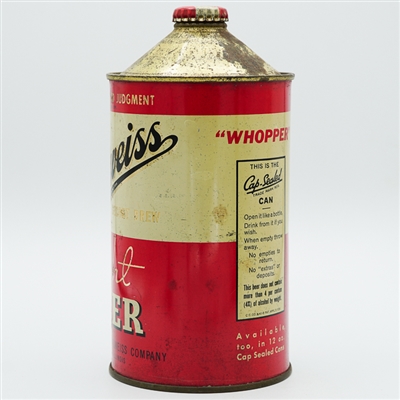 Edelweiss Light Beer Quart Cone Top WHOPPER TEXT 207-11