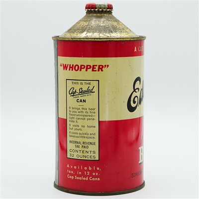 Edelweiss Light Beer Quart Cone Top WHOPPER TEXT 207-11