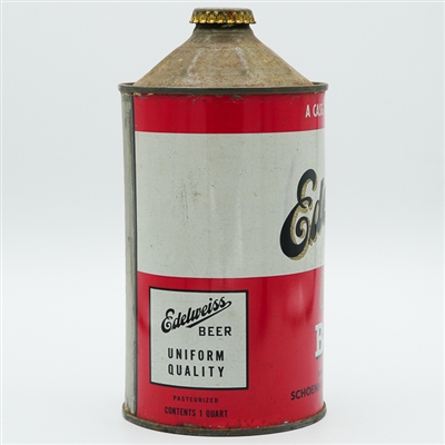 Edelweiss Light Beer Quart Cone Top UNIFORM QUALITY 207-13