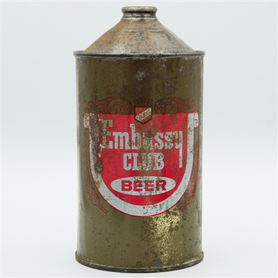 Embassy Club Beer Quart Cone Top DNCMT BOTTOM SCARCE 207-17