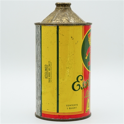 Esslingers Little Man Ale Quart Cone Top YELLOW OUTLINE 208-9