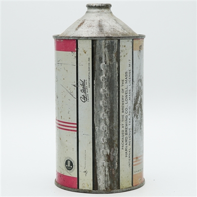 Harvard Ale Quart Cone Top BATTLESHIP GRAY RARE 211-18