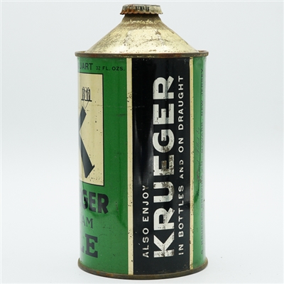 Krueger Cream Ale Quart Cone Top NICE 213-11