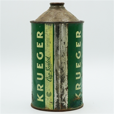 Krueger Cream Ale Quart Cone Top GLASS AND CAN 213-13