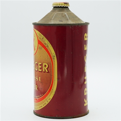 Krueger Finest Beer Quart Cone Top GLASS AND CAN 213-18