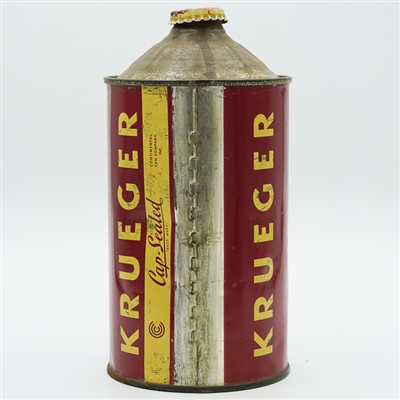 Krueger Finest Beer Quart Cone Top GLASS AND CAN 213-18