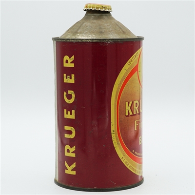 Krueger Finest Beer Quart Cone Top GLASS AND CAN 213-18