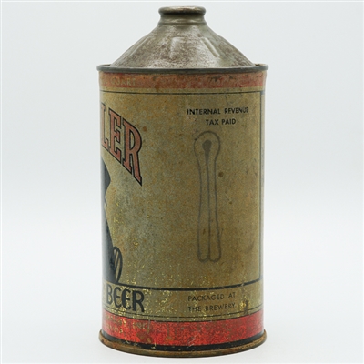 Kuebler Pilsner Beer Quart Cone Top SCARCE SIDE PROFILE 214-5