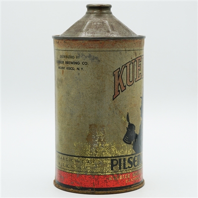 Kuebler Pilsner Beer Quart Cone Top SCARCE SIDE PROFILE 214-5