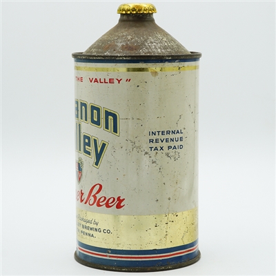 Lebanon Valley Pilsner Beer Quart Cone Top 214-8