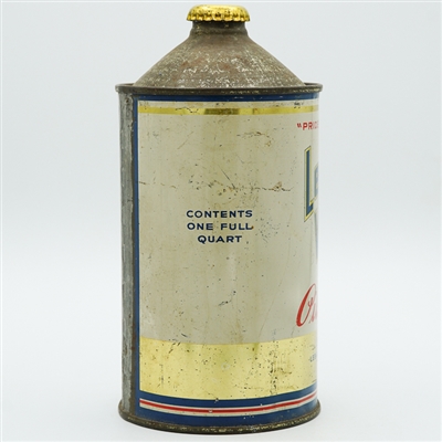 Lebanon Valley Pilsner Beer Quart Cone Top 214-8