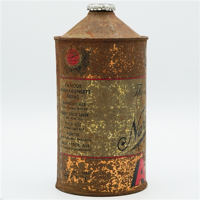 Narragansett Banquet Ale Quart Cone Top SCARCE 215-3