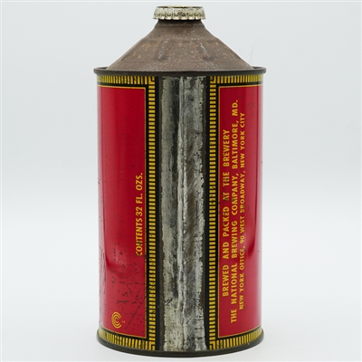 National Bohemian Pale Beer Quart Cone Top NON IRTP 215-6