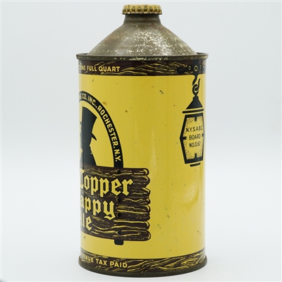 Old Topper Snappy Ale Quart Cone Top NICE 216-10