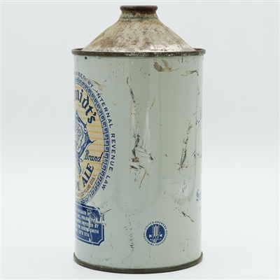 Schmidts Tiger Ale Quart Cone Top DULL GRAY 218-17